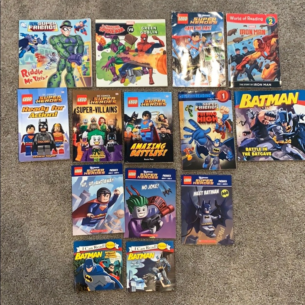 Lot of Early Reader Super Heroes Books